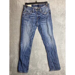 Abercrombie & Fitch Mens 28x30 Button Fly Blue Jeans